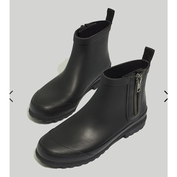 Madewell The Zip-Up Lugsole Rain Boot- 9 - Picture 10 of 14